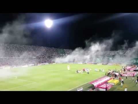 "DÃ‰CIMO día del  hincha verde. Salida espectacular." Barra: Los del Sur • Club: Atlético Nacional