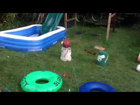 EPIC backyard water obstacle course!!!