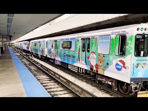 (4K) CTA 2020 Holiday Train Departs Kimball