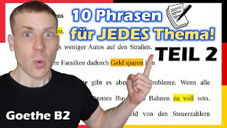 B2 Writing | Goethe & ÖSD | 10 NEW Phrases for ALL Texts! PART 2