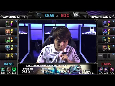 Samsung White vs Edward Gaming | Game 2 Group A S4 LOL World Championship 2014 Day 4 | SSW vs EDG