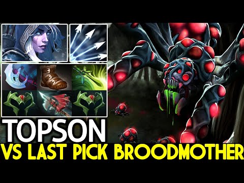 TOPSON [Drow Ranger] Try Hard Mid Against Last Pick Broodmother Dota 2