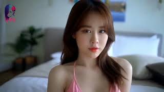 Sexy Asian Girl in Bikini Underwear  Pink or Orang