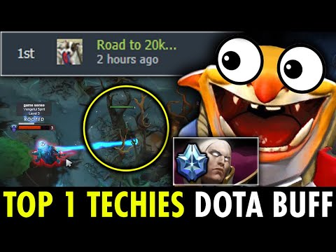 TOP 1 DOTA BUFF TECHIES vs Platinum Tier Invoker - How to Set Up a Bait | Techies Official