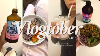 VLOGTOBER DAY 7 🍁 What I eat in a day! Easy & healthy meals, self care & new hair straightener