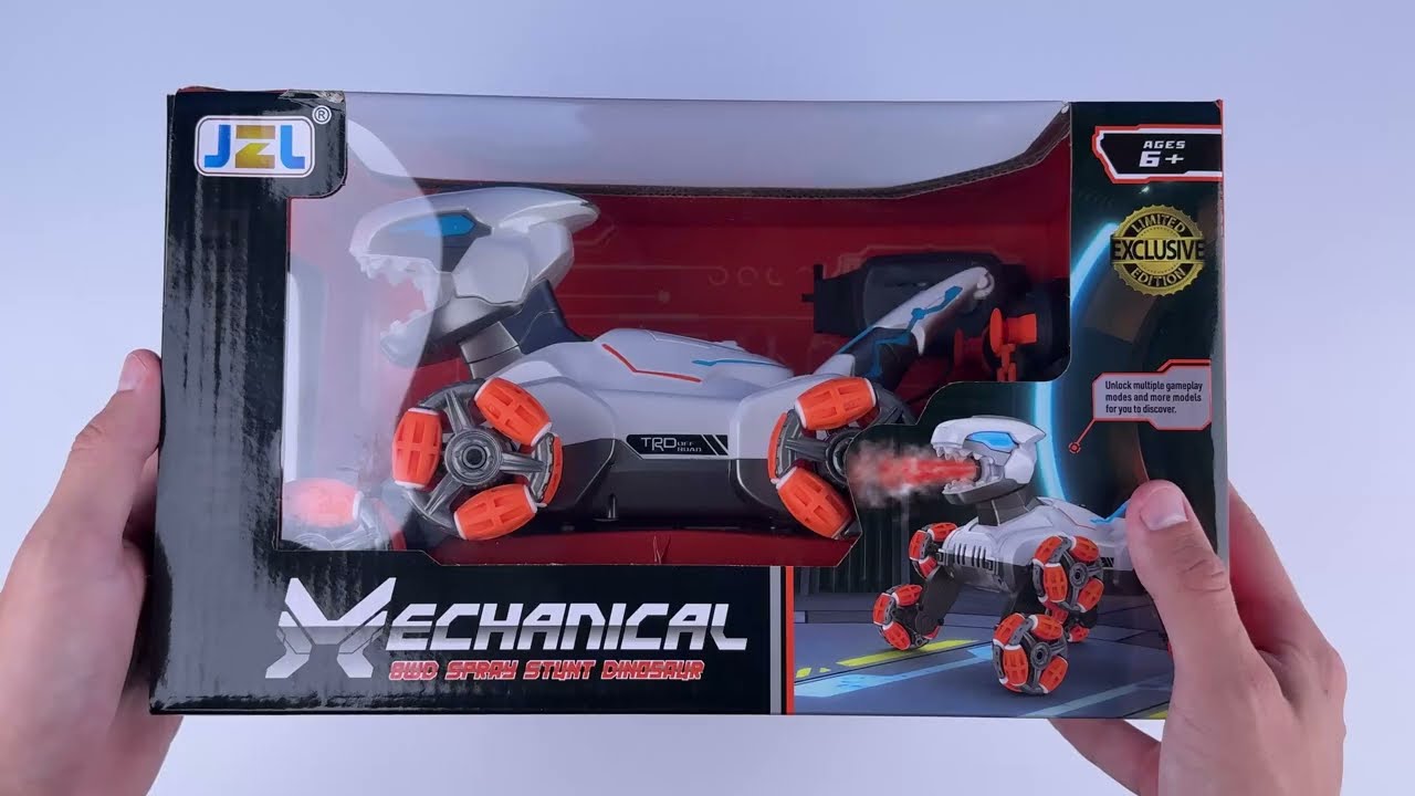 Детский восьмиколесный динозавр на радиоуправлении SHT 2590 2.4G (with 2 remote)