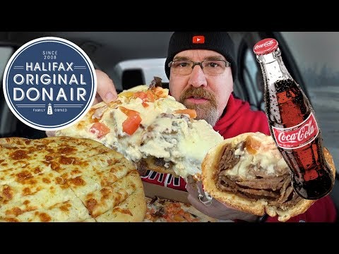 MUKBANG 먹방 | Donair Pizza, Donair Sub & Garlic Cheese Sticks • Halifax Donair