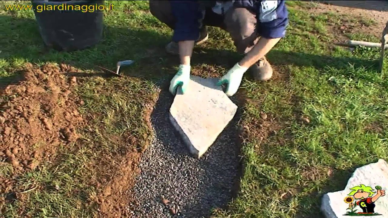 formazione camminamento in pietre