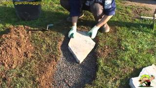 formazione camminamento in pietre