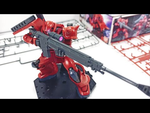 [Stop Motion Build] HG Char's Zaku II Origin Ver. (HG シャア専用ザク オリジン Ver. 組み立て コマ撮り)