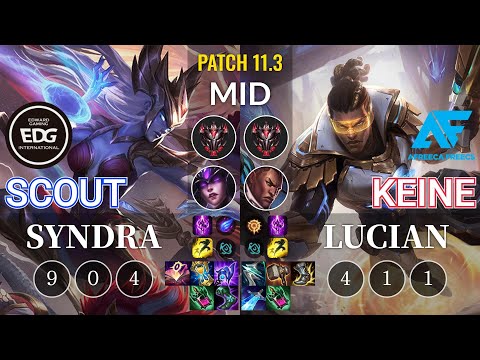 EDG Scout Syndra vs AF Keine Lucian Mid - KR Patch 11.3