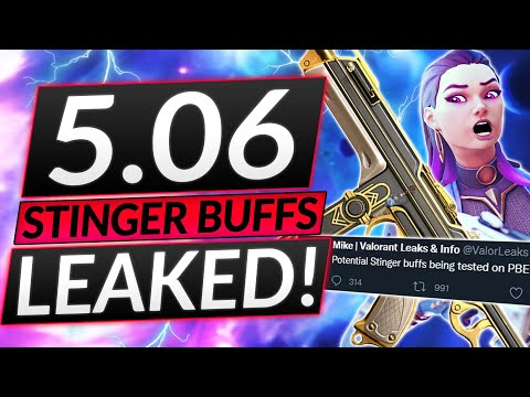 NEW STINGER BUFFS LEAKED - NEW PATCH 5.06 MAKES ME MAD - Valorant Guide