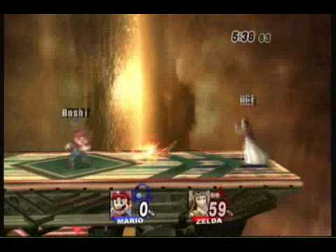 Boshi (Mario) VS HCFw (Zelda) - super smash bros brawl domain match