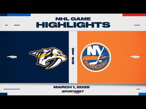 NHL Highlights | Predators vs. Islanders - March 1, 2025