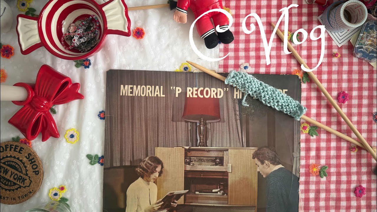 【VLOG】Vintage Market－万博 蚤の市/中崎町/カフェ巡り☕️🍰/最近編んだ物🧶/フライングタイガー🐯