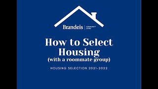 How to Select Housing (with a roommate group)