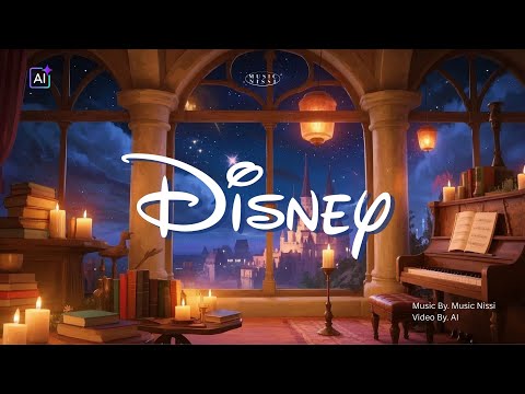 (No mid-roll)✨ Disney Piano Collection 🎹 | Relaxing Sleep Music 😴 | Calm Night Background 🌌⎮#disney 