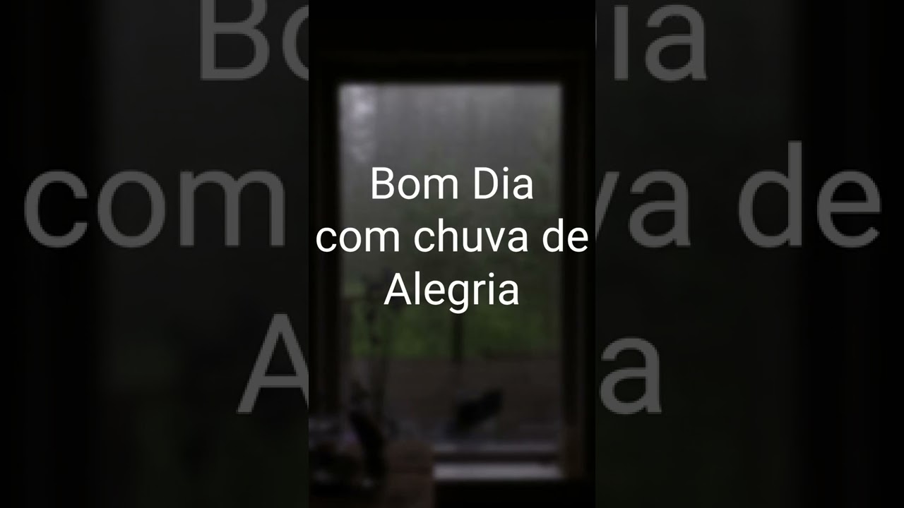 Bom dia com chuva de alegria