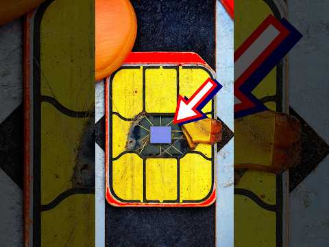What’s Inside a SIM Card? Cutting a SIM Card to Reveal the Hidden Chip #repair