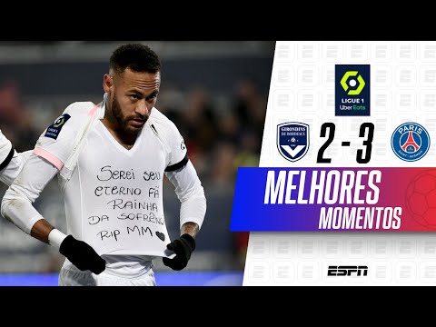 NEYMAR MARCA DUAS VEZES PARA O PSG E FAZ LINDA HOMENAGEM A MARÍLIA MENDONÇA | MELHORES MOMENTOS
