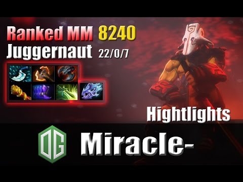 Dota 2 - Miracle- Juggernaut 8240 mmr (22/0/7) Highlights