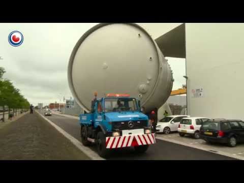Megatanks op transport bij Polem Lemmer