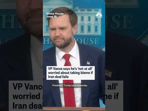 VP Vance says he's 'not at all' worried about taking blame if Iran deal fails