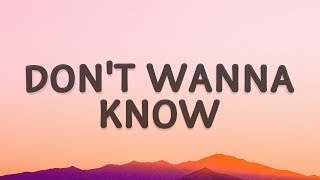 Maroon 5 - Don&#39;t Wanna Know (Lyrics) ft. Kendrick Lamar
