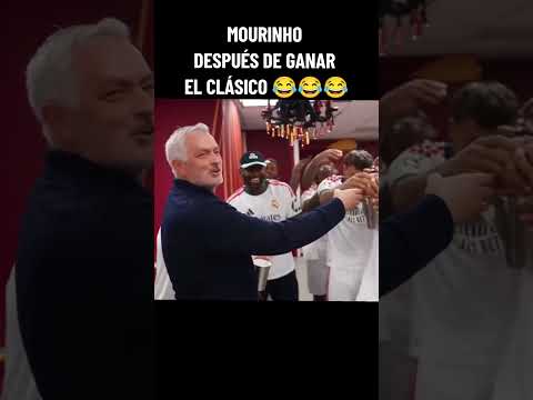 MOURINHO después de ganar el clásico #futbol #laliga #barcelona #realmadrid #clasico