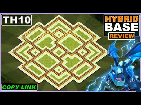 NEW BEST!! TH10 Hybrid base 2022 Copy Link! Town Hall 10 Trophy base - Clash of Clans