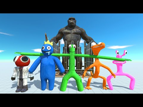 Rainbow Friends Rescue King Kong - Animal Revolt Battle Simulator
