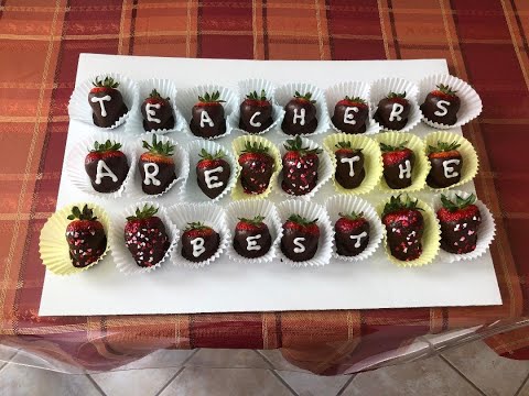 Chocolate dipped strawberries for Teachers Appreciation Week! 🍎 ✏️ #shorts #teacherappreciationweek