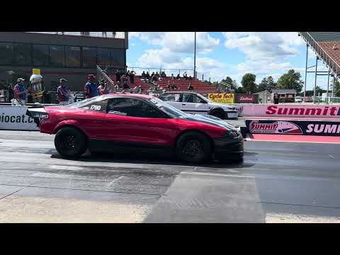 Red Demon Eagle Talon Hits the Wall at DSM shootout 2025 Driver Is Okay Boostin Performance 