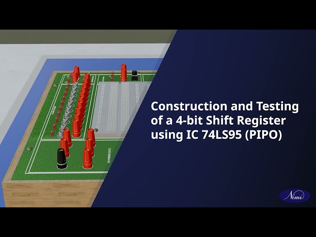 Construct and test four bit PIPO register