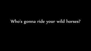 U2 - Who's Gonna Ride Your Wild Horses acoustic cover with lyrics