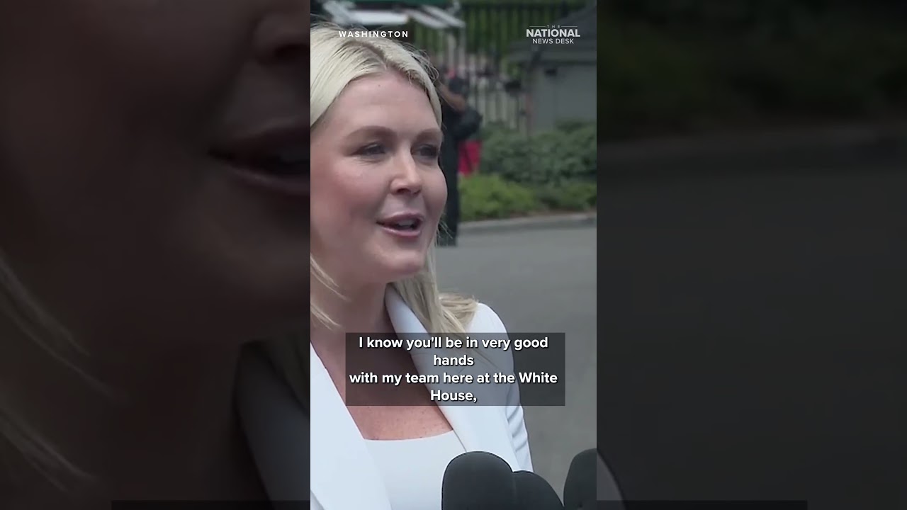 Karoline Leavitt gives last press gaggle before having her baby