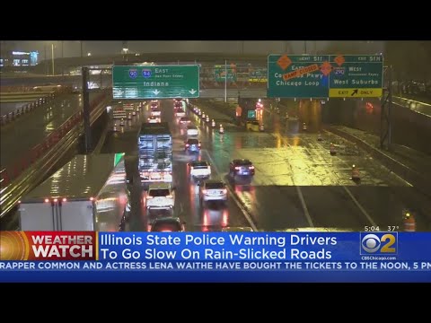 Illinois State Police Warning Drivers To Go Slow On Rain-Slicked Roads