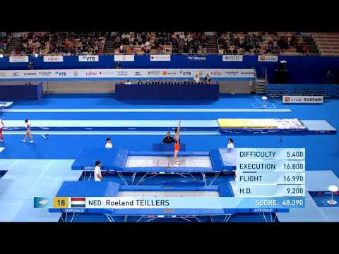 TEILLERS Roeland (NED) M - 2019 Trampoline Worlds, Tokyo (JPN) - Qualification Trampoline R1