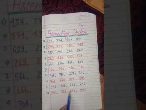 Ascending order class 2nd