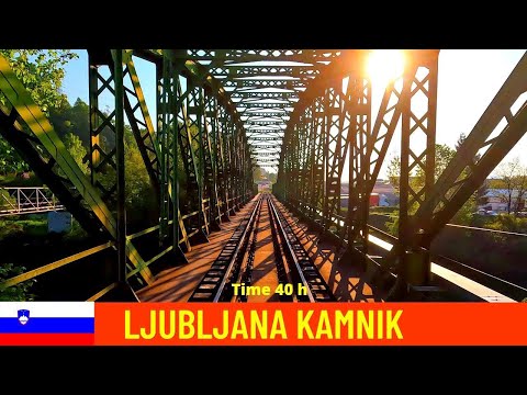 Cab ride on Slovenia's train from Ljubljana to Kamnik - at sunrise