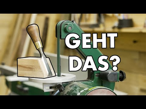 Kann man damit arbeiten? Werkzeug schärfen mit dem Bandschleifer