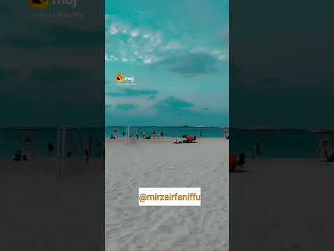 Irfan Cricketer at Abu Dhabi Beach Enjoyed Parasol and Swimming