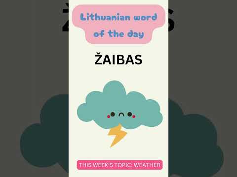 Learn Lithuanian-Word of the day (Day33,Topic:Weather) - Išmok naują žodį! Savaitės tema:Orai