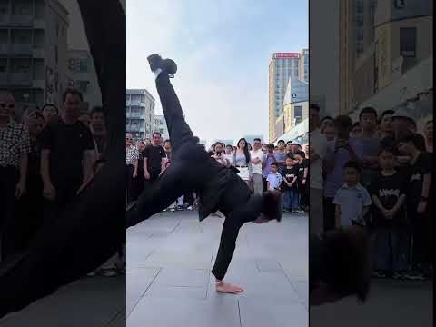 Street dancing with a 4-year-old boy