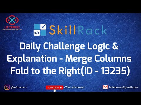 merge columns fold to the right (15-06-2021) | skillrack daily challenge