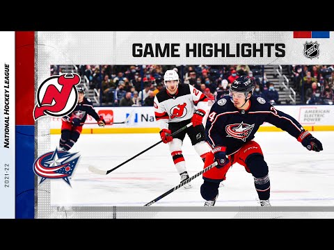 Devils @ Blue Jackets 1/8/22 | NHL Highlights