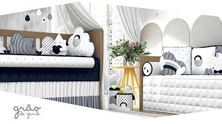 Quarto de Bebê Nuvem de Algodão Azul Marinho | Grão de Gente