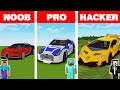 Minecraft NOOB vs PRO vs HACKER: SPORT CAR HOUSE BUILD CHALLENGE Animation