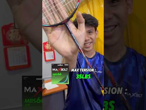 MAXIMUM TENSION 35LBS‼️ #badminton #badmintonlovers