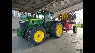 John Deere 7200R traktor, front hidraulika, 6,8 literes motor, IVT 50 km/h, ISOBUS csatlakozó, AutoTrac ready, iTEC, híd+fülke rugózás